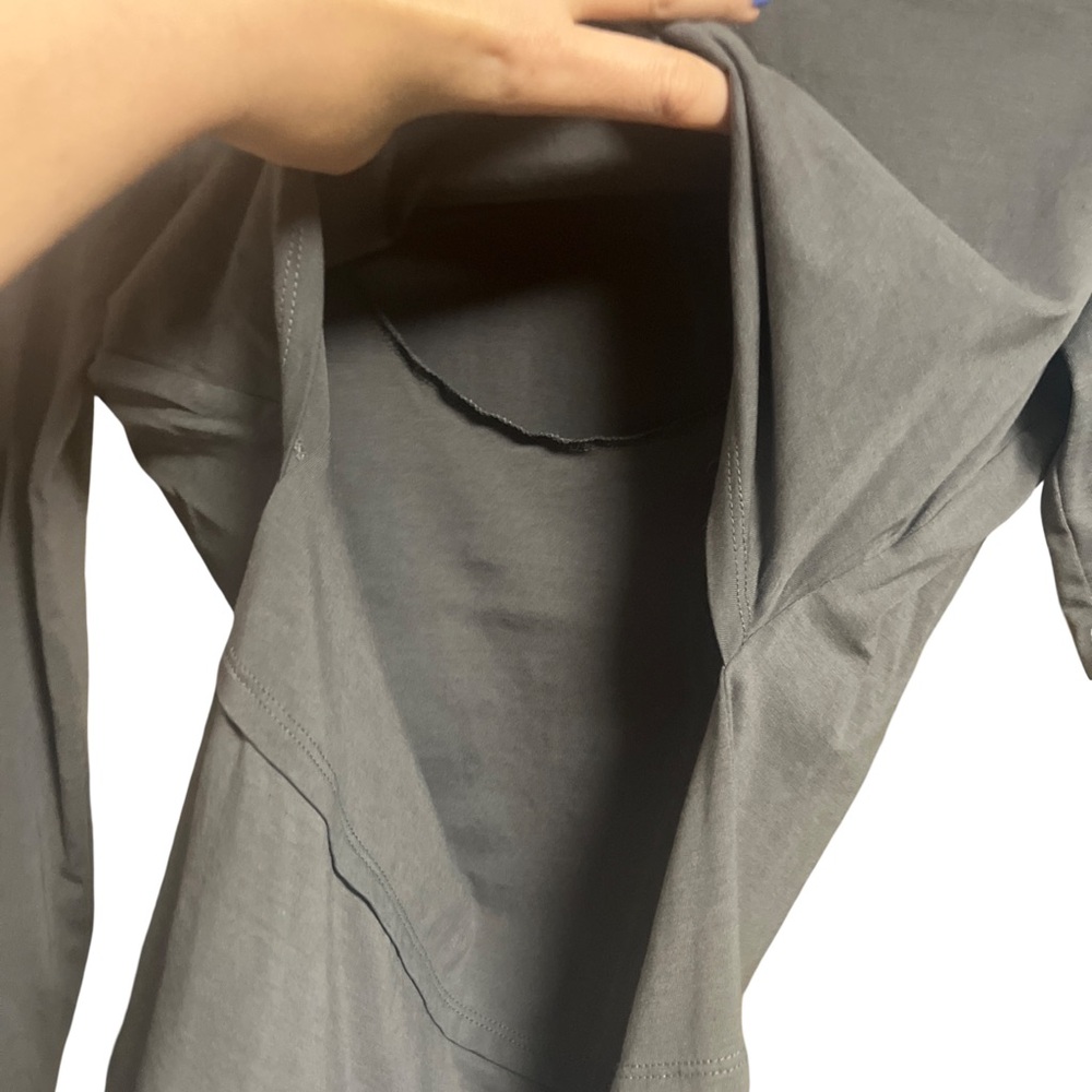 Milk nursingwear Nursing Top Charcoal Long Sleeve Size CS - Picture 3 of 7